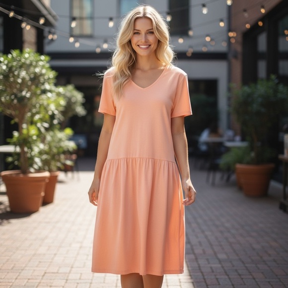 Melrose and Market Dresses & Skirts - Cottagecore Melrose and Market Coral Amber short sleeve T-shirt dress size xs